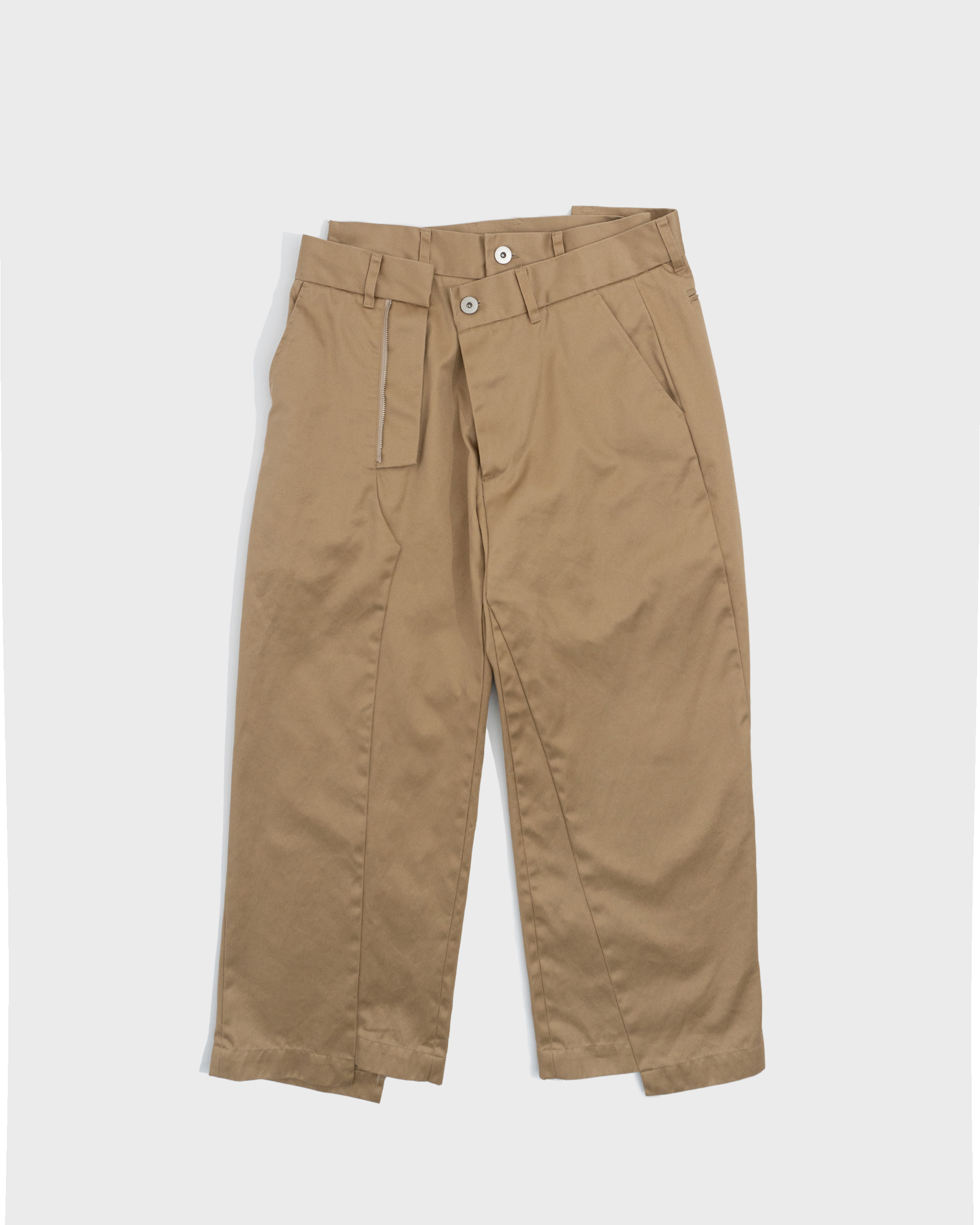 Deconstructed Chino Pants Beige