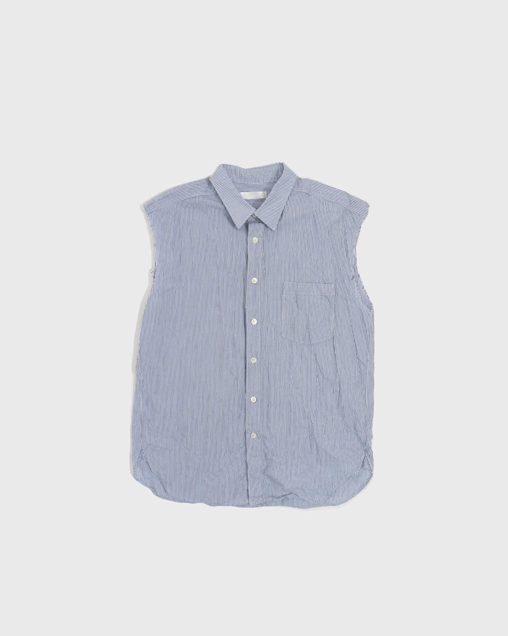 Sleevless Classic Shirt Light Blue